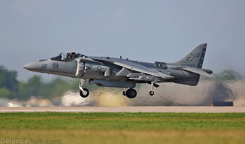 USMC Harrier vertical takeoff