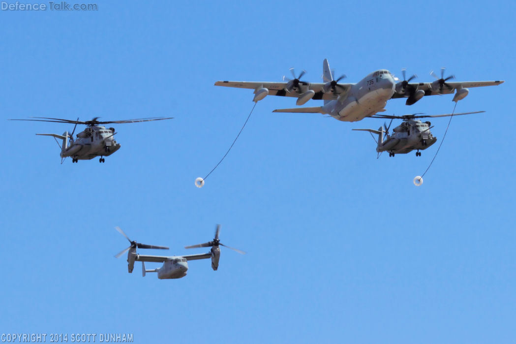 USMC KC-130 Hercules - CH-53 Super Stallion - MV-22 Osprey