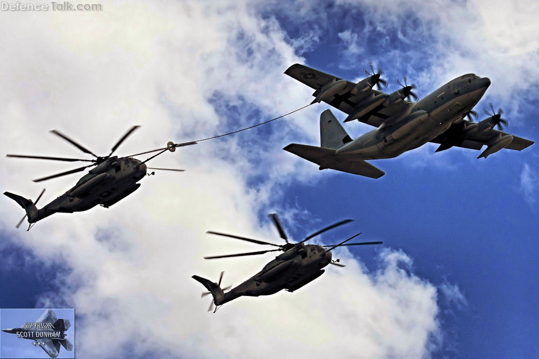 USMC KC-130 Refueling CH-53 - MAGTF