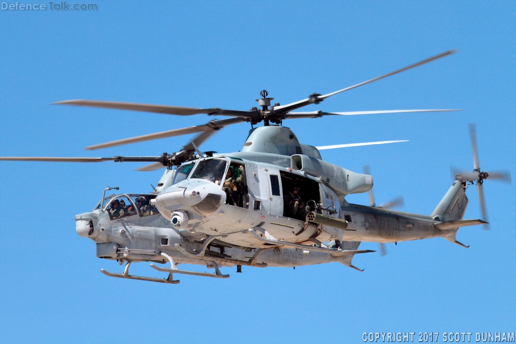 USMC UH-1Y Venom & AH-1Z Viper Helicopter Gunships