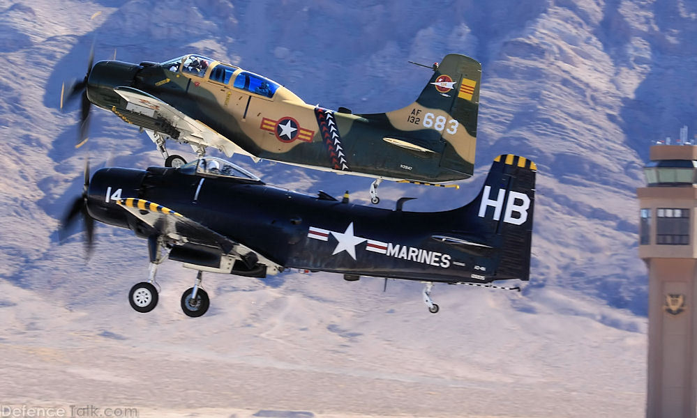 USMC & USAF A-1 Skyraider Attack Aircraft