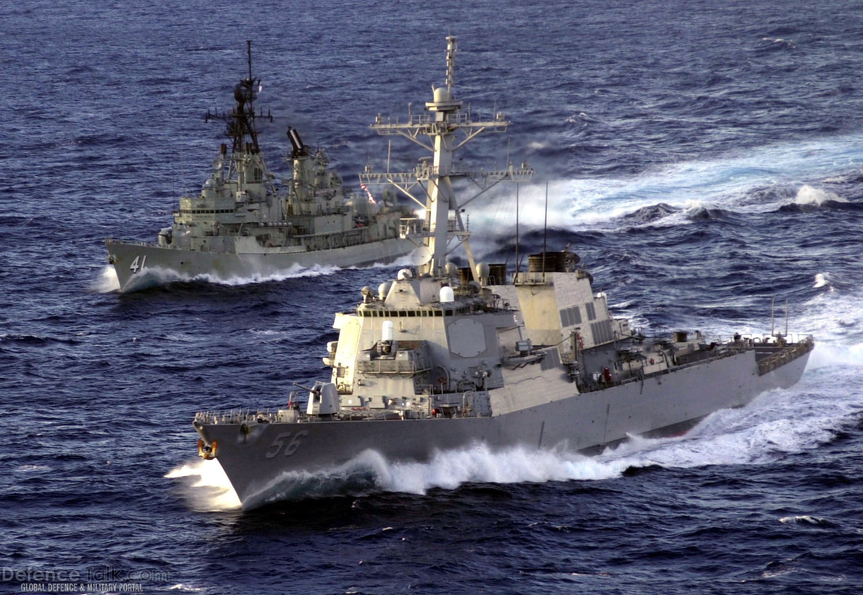 USS John S. McCain (DDG 56) with HMAS Brisbane (DDG 41) - US Navy