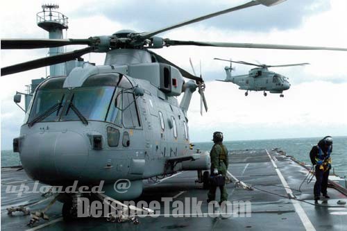 Westland Merlin HMA 1 on Argus deck