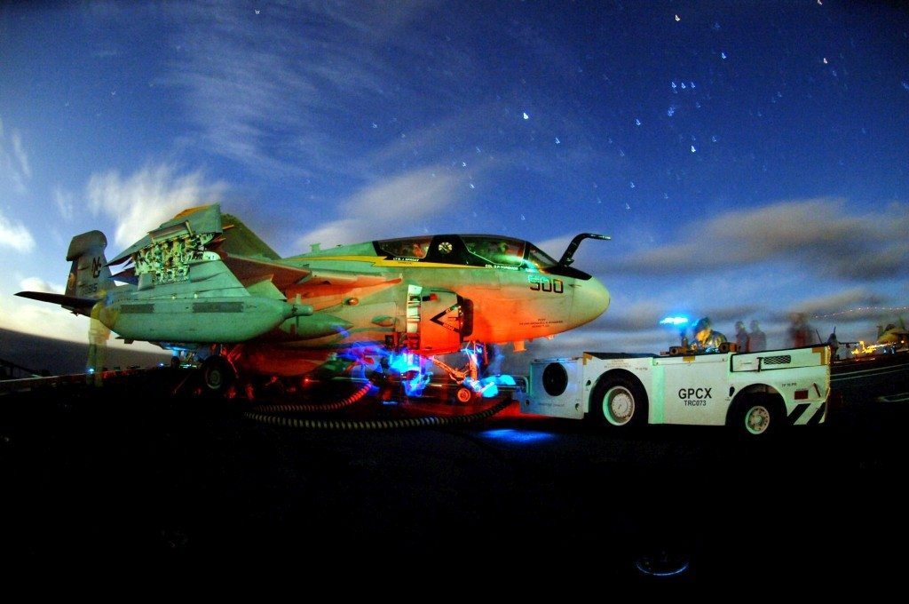 EA-6B Prowler assigned the "Vikings" of Tactical Electronic Warfare Squadron