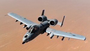 An A-10 Thunderbolt II, assigned to the 74th Fighter Squadron, Moody Air Force Base, GA, returns to mission after receiving fuel from a KC-135 Stratotanker, 340th Expeditionary Air Refueling Squadron, over the skies of Afghanistan in support of Operation Enduring Freedom, May 8, 2011.