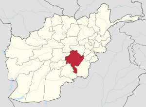 Map of Ghazni Province, Afghanistan