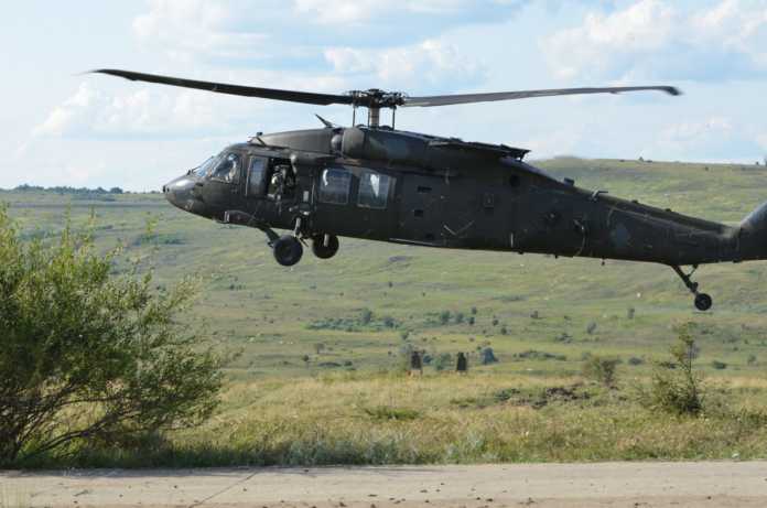 US Army helicopter gunnery romania training