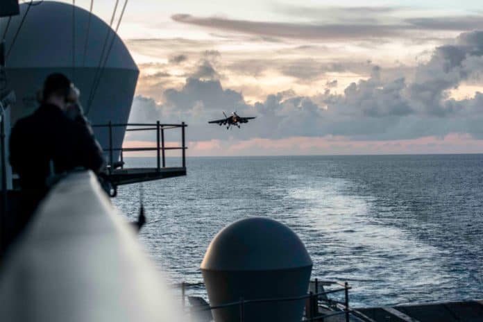FA-18E Super Hornet USS Ronald Reagan aircraft carrier