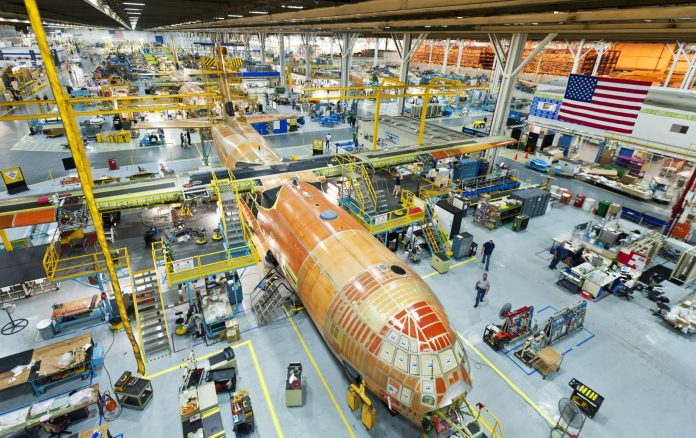 C-130 Super Hercules production line