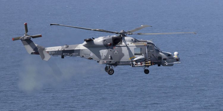 Royal Navy Test Fires Martlet Missiles from Wildcat Helicopter