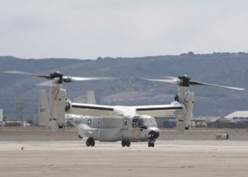 First CMV-22B for Operational Use Arrives at Naval Air Station