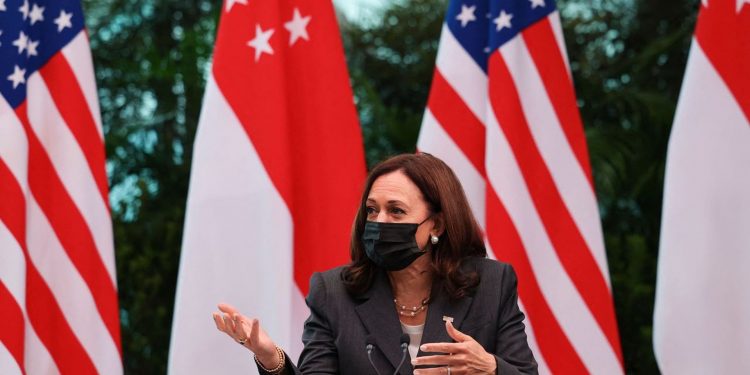 Harris accuses China of ‘intimidation’ in disputed seas