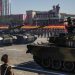 Machines not missiles on show at North Korea anniversary parade