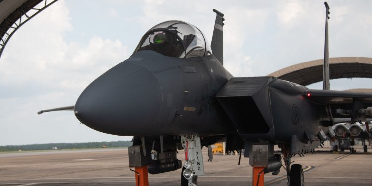 Air Force executes first in-flight next-gen aircrew protection test in F-15E Strike Eagle