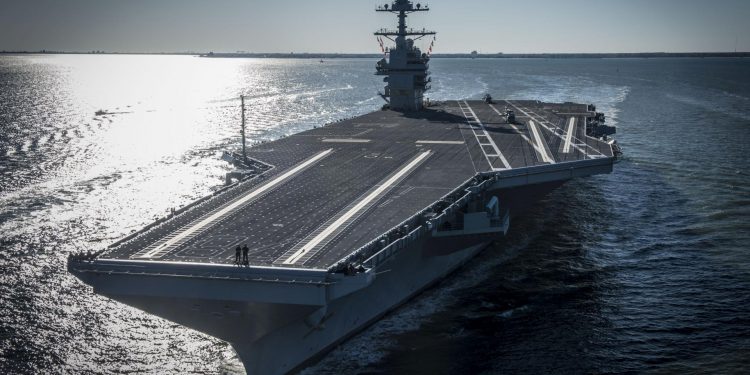 US Navy’s $13bn aircraft carrier embarks on first deployment