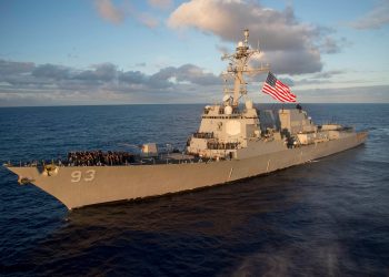 US Navy warship transits through Taiwan Strait