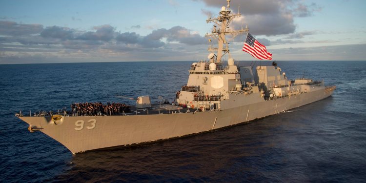 US Navy warship transits through Taiwan Strait